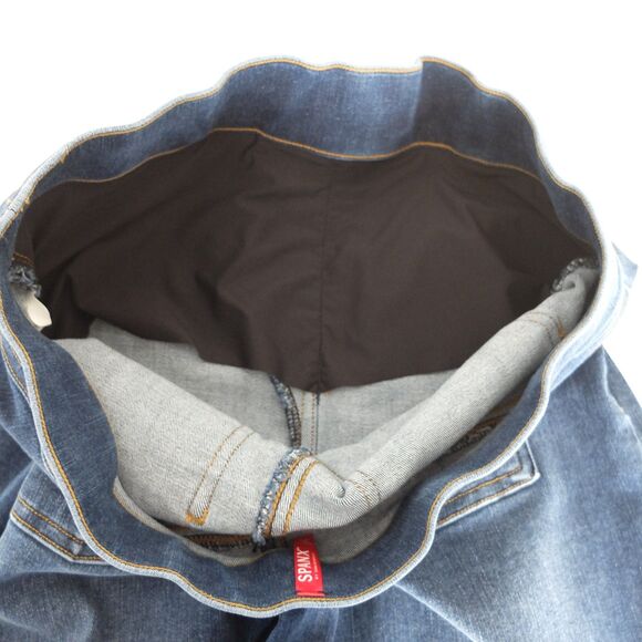 SPANX Distressed Ankle Skinny Jeans Raw Hem Size Medium - Picture 6 of 14